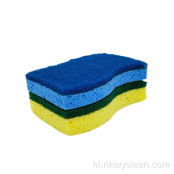 Cellulosespons met nylon scrub vezels